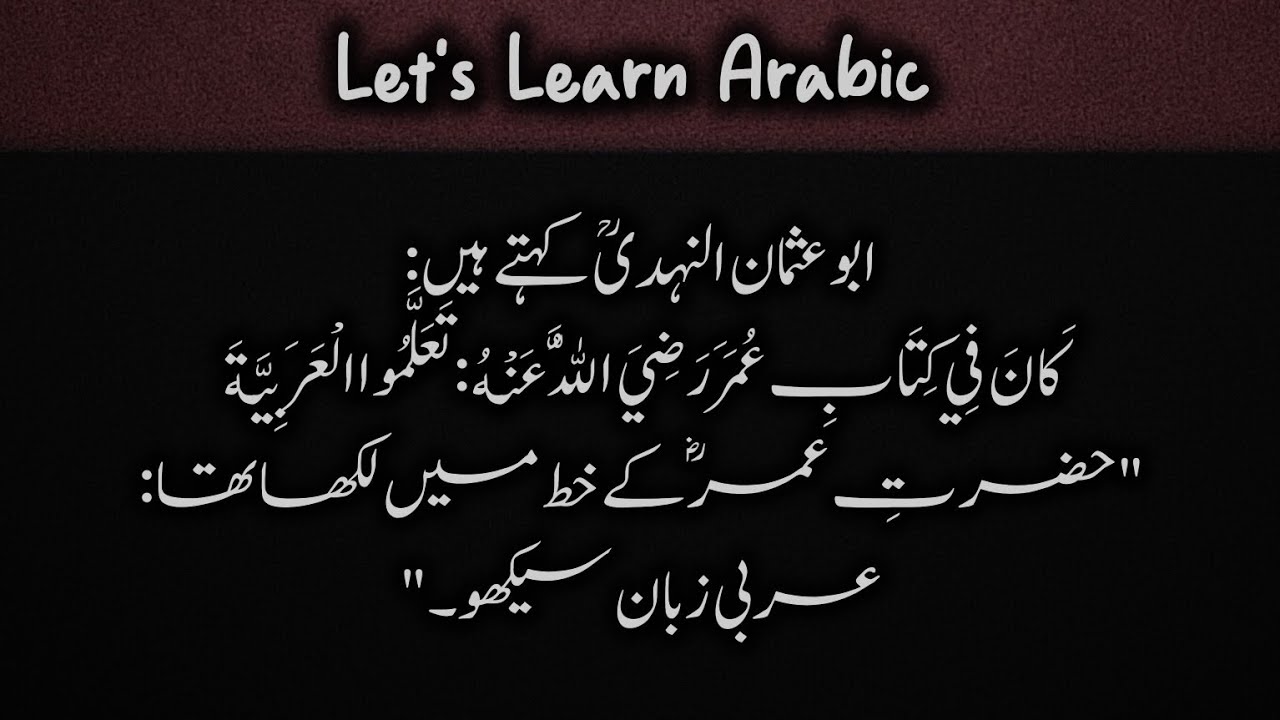 Love with Arabic Language - Amir Sohail