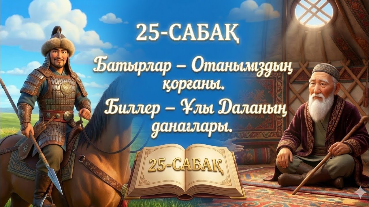 25-САБАҚ.  Батырлар – Отанымыздың қорғаны. Билер – Ұлы Даланың даналары