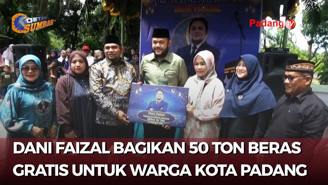 Dani Faizal Salurkan 50 Ton Beras Gratis Untuk Warga Kota Padang