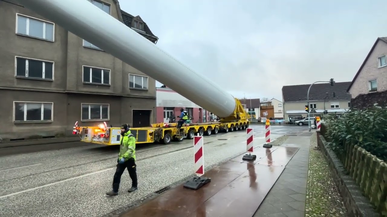Schwertransport Windkrafträder Meyenburg
