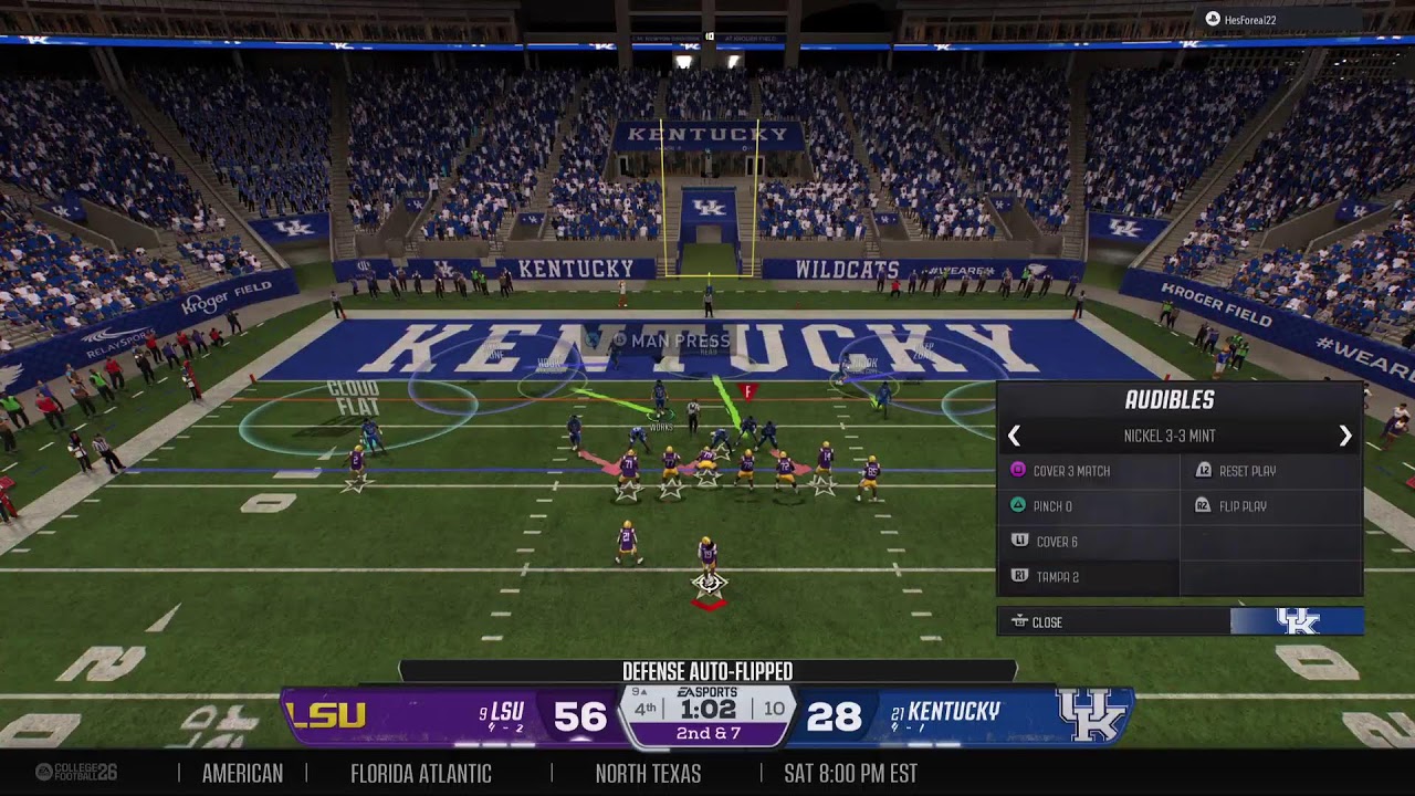 College Football 26 - Online Dynasty - #9 LSU @ #21 Kentucky