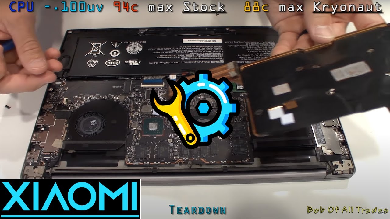 Xiaomi Notebook PRO Teardown.  Unlocked and Overclocked Temps!