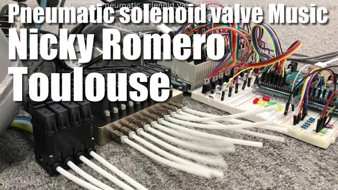 Pneumatic solenoid valve Music #2 _ Nicky Romero - Toulouse // Arduino