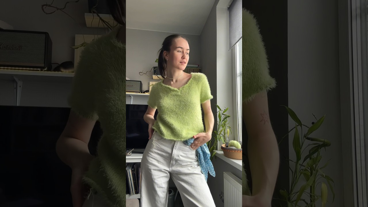 Новая футболка из lana Grossa Per Fortuna 💚