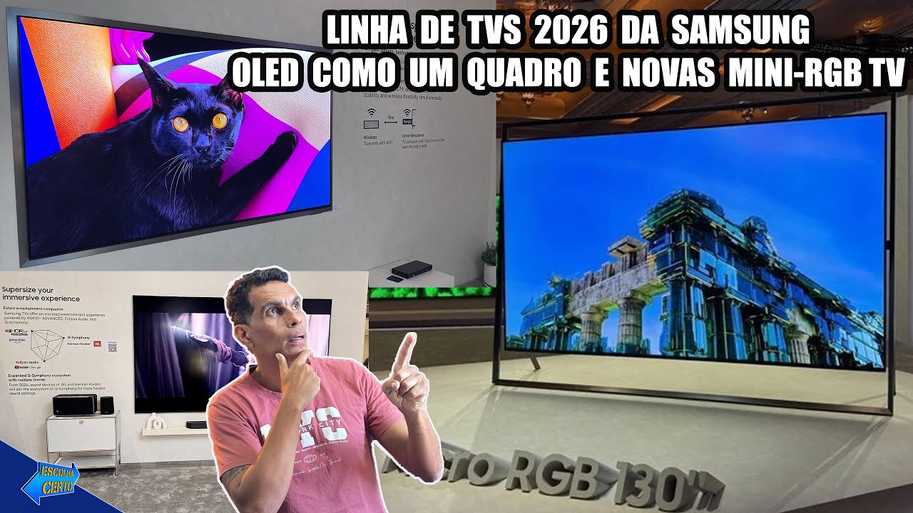Samsung Surpreende com NOVAS QD-OLED, TVs MiniRGB de 55' e até Micro RGB de 130 Polegadas
