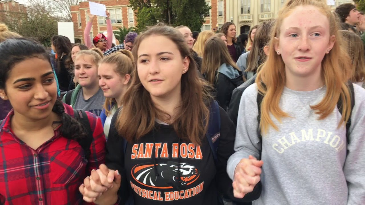 Santa Rosa High students walk out to protest gun violence