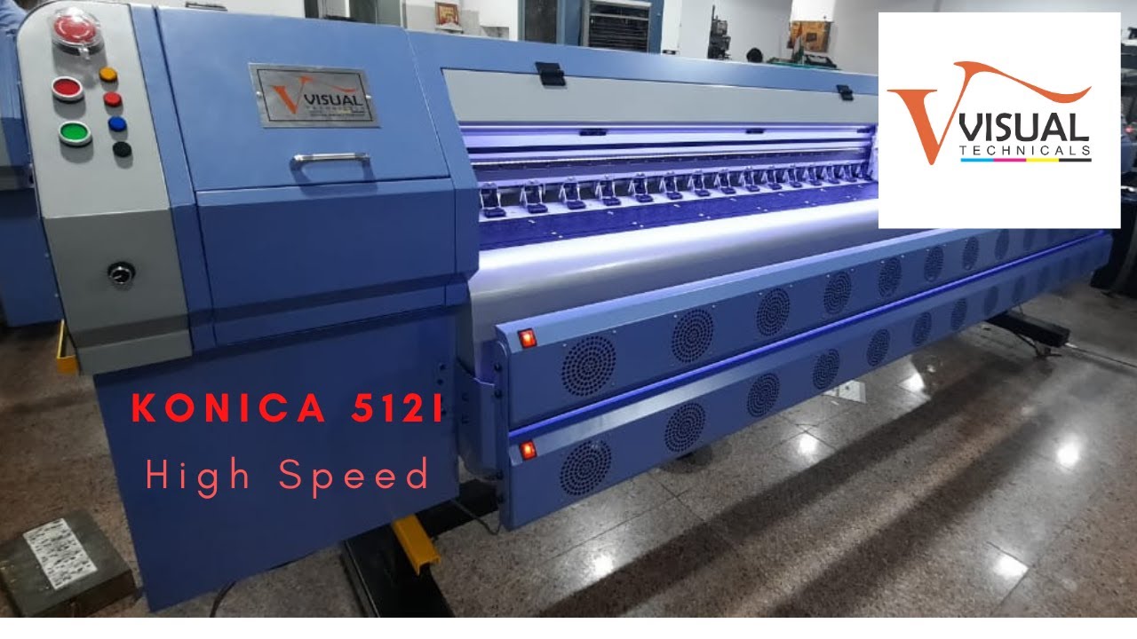 C8 KONICA 512i High Speed Flex Printing Machine Installed in Chandigarh Punjab | VISUAL TECHNICALS