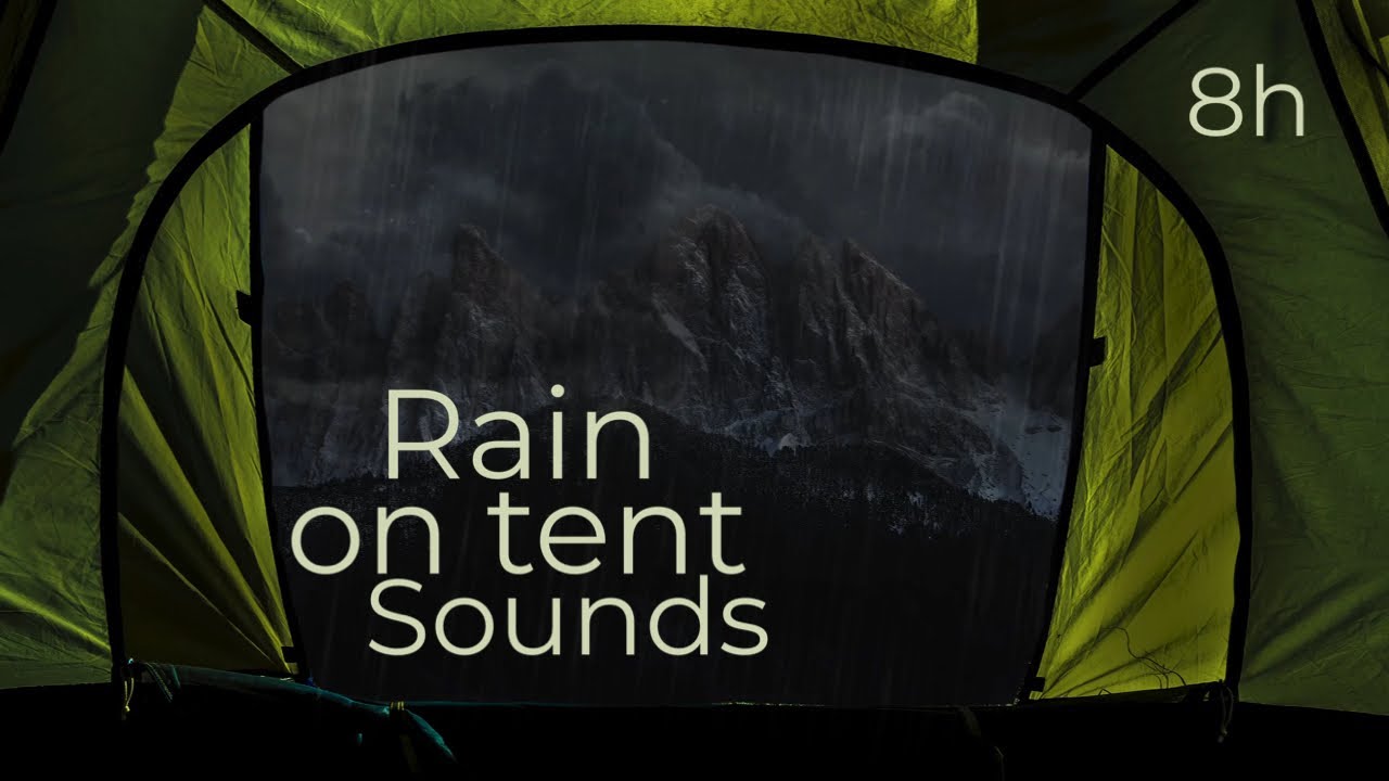 Sounds of rain on tent I ASMR calming raindrops sounds