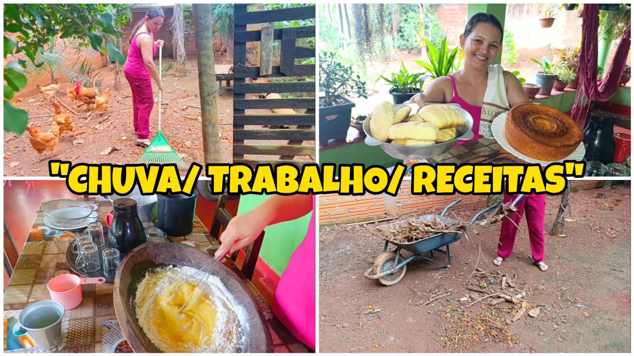 DIA CHUVOSO EM UM LAR SIMPLES NO INTERIOR DE GOIÁS..