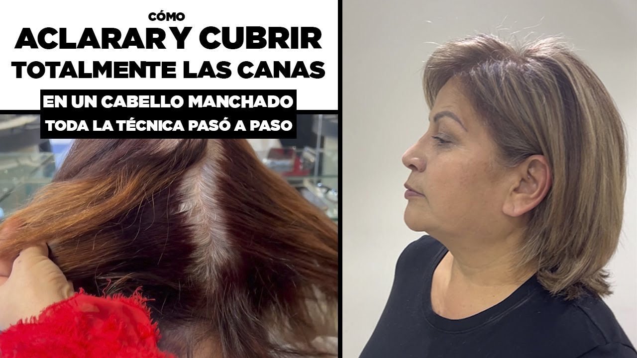 COMO ACLARAR Y CUBRIR TOTALMENTE LAS CANAS EN PELO MANCHADO. TODA LA TÉCNICA | Betty Lazcano