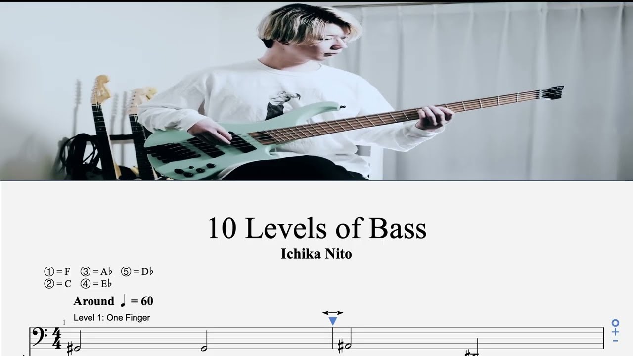 How to Play | Ichika Nito - 10 Levels of BASS | TAB Tutorial