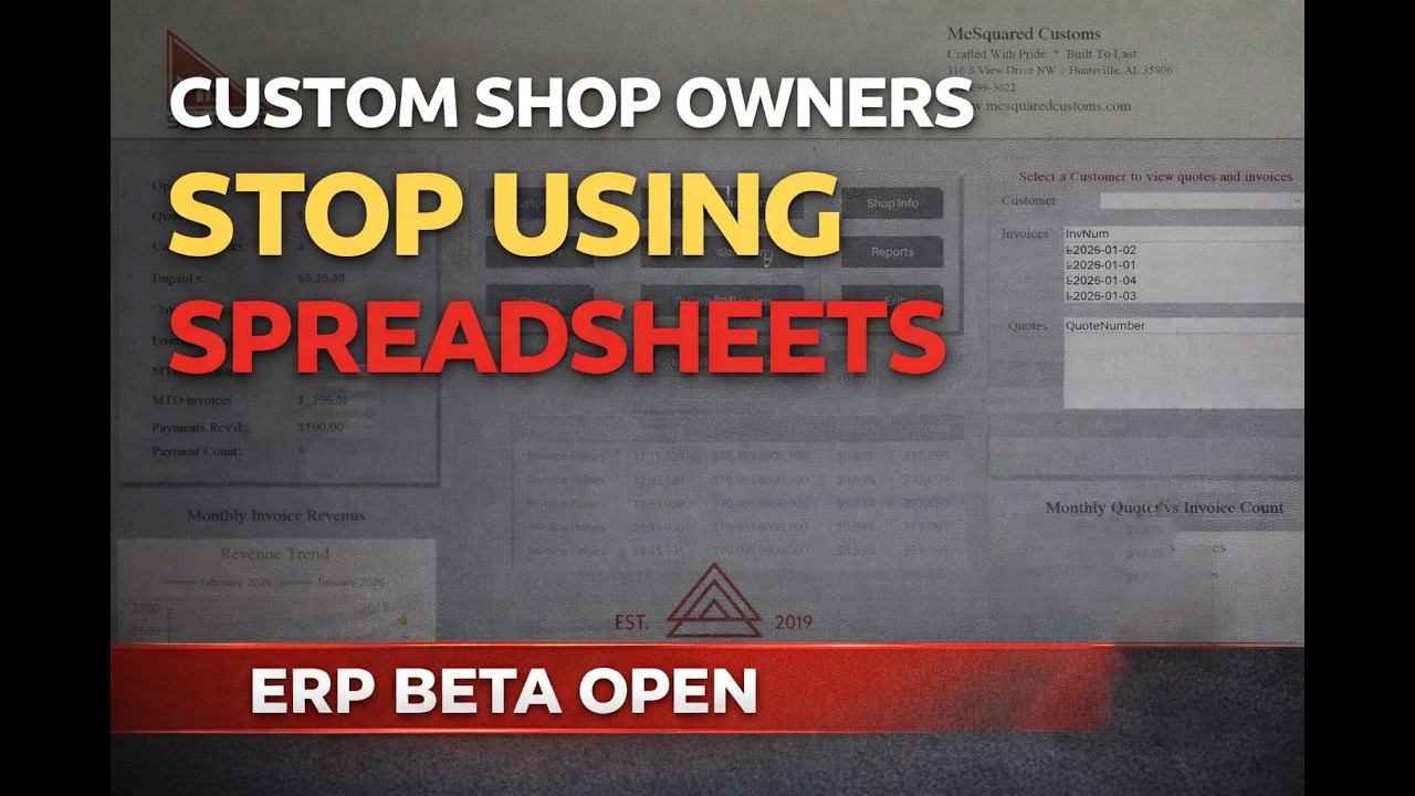 Launching a Custom Shop ERP | Now Entering Structured Beta (UAT Cohort Open)