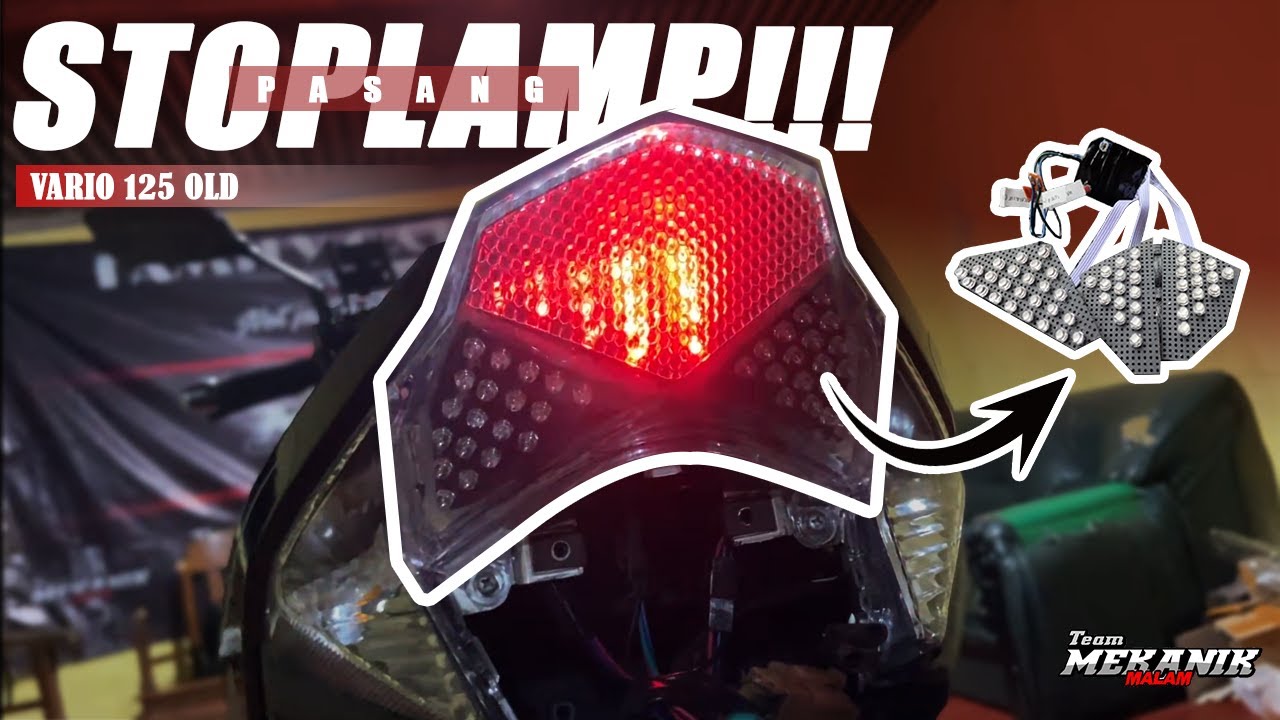 TUTORIAL PASANG STOPLAMP RUNNING DI VARIO OLD BOHLAM!!