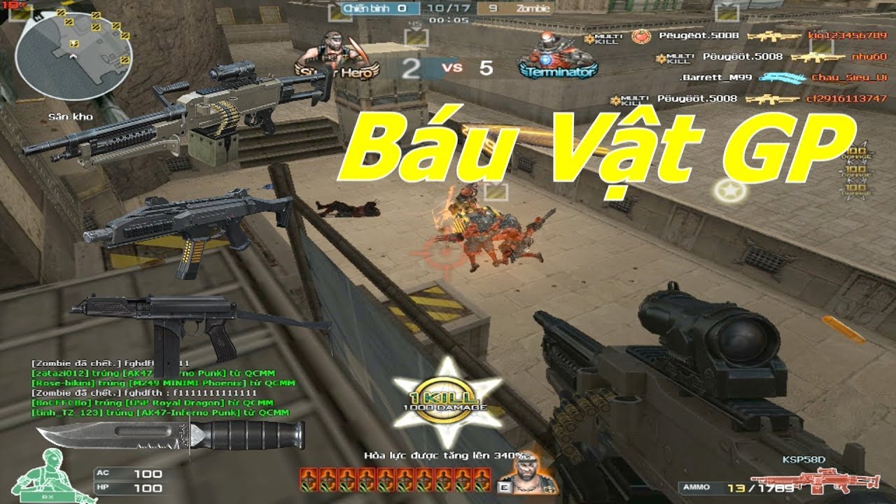 [ Bình Luận CF ] TOP 4 Báu Vật GP Bá Đạo - Tiền Zombie v4
