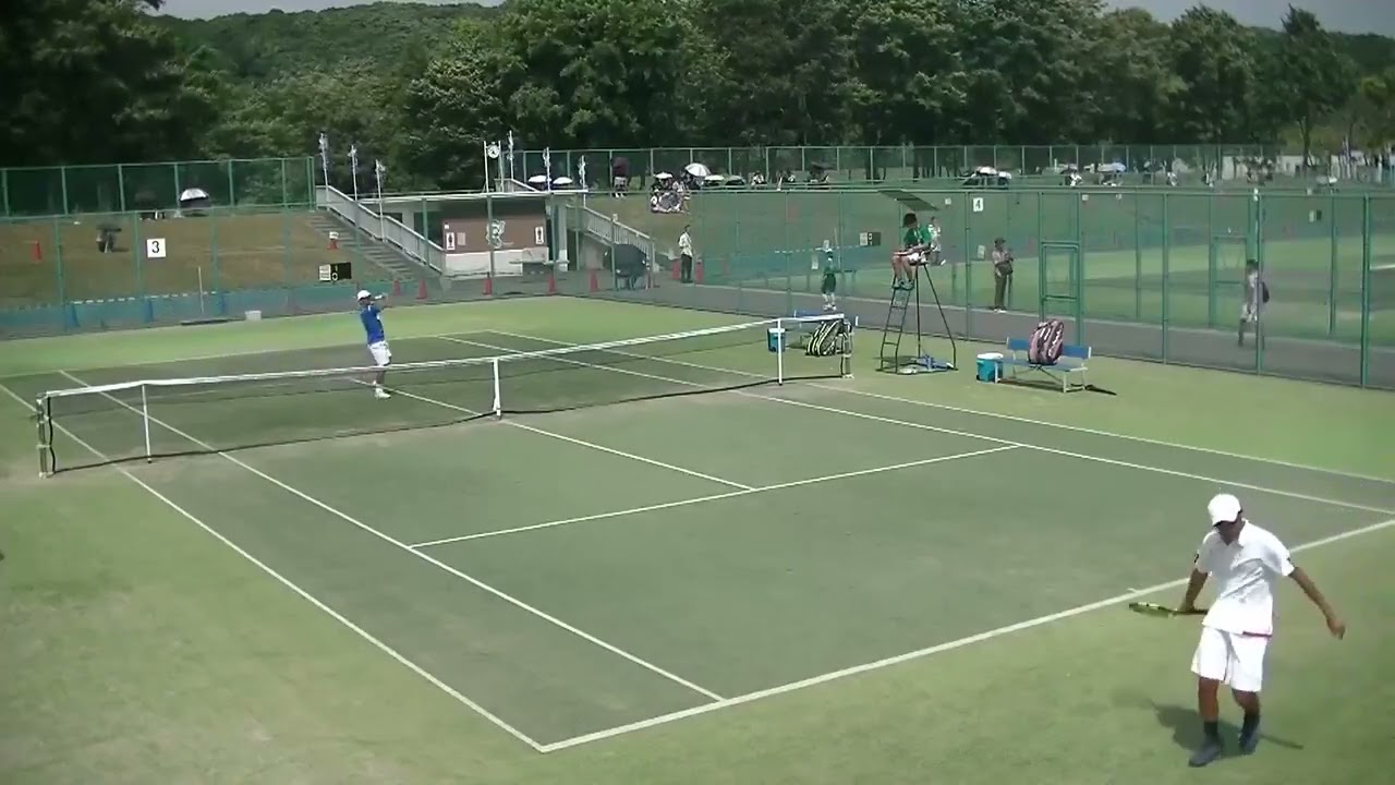 2023年IH テニス男子 シングルス 2回戦 前田透空相生学院・兵庫 x 松田悠晏徳島城南・徳島