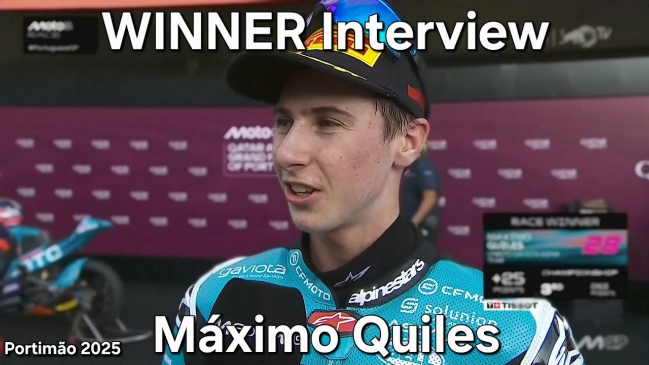 Максиму Килес № 28 🇪🇸 Интервью ПОБЕДИТЕЛЯ Moto3 Race Portim&atilde;o 2025