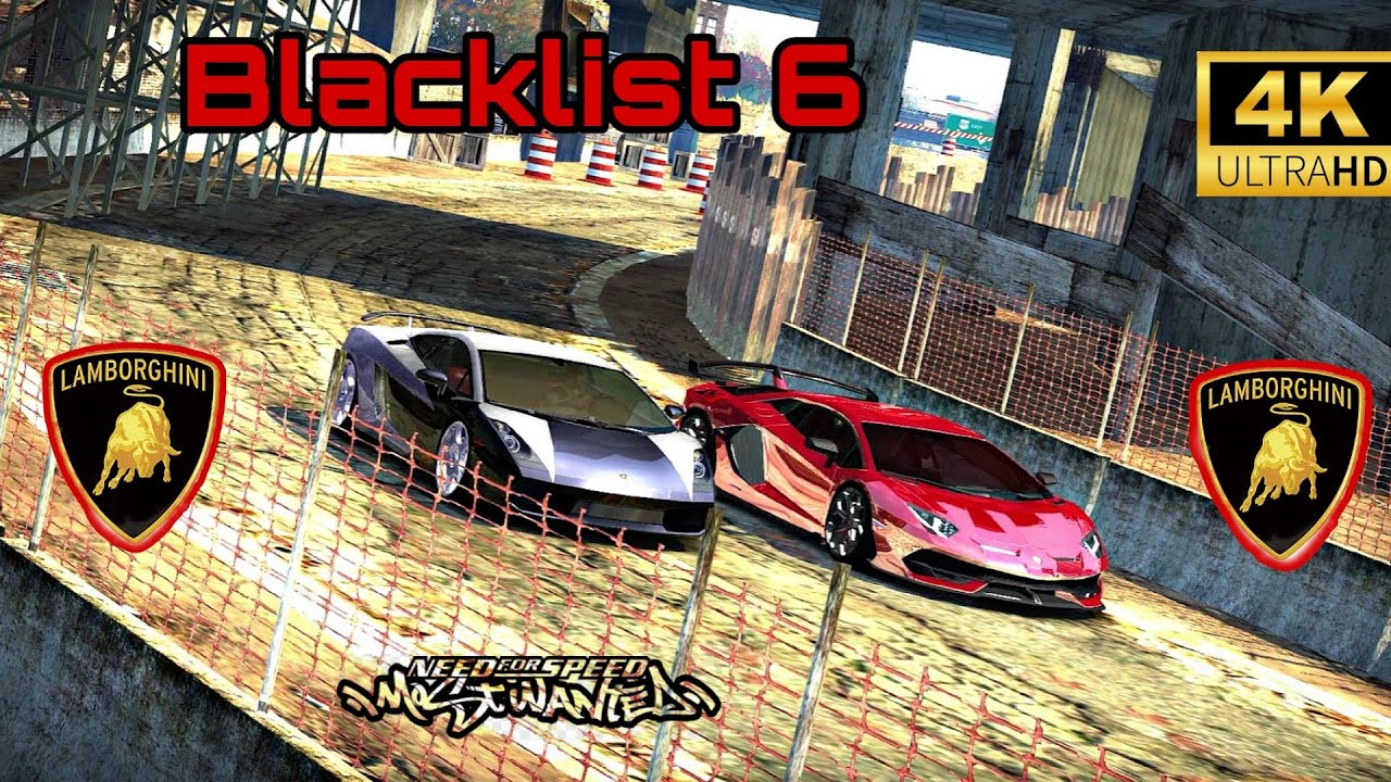 Aventador SVJ Vs Gallardo | Need for Speed - Most Wanted | Blacklist 6 - Ming |4K| Back to 90's #4k