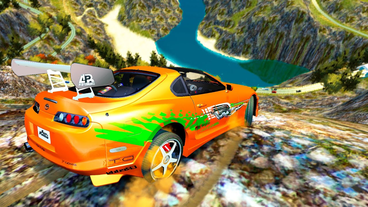 GTA 4 Cliff Drops & Crashes (Real Cars Mods) ep.58