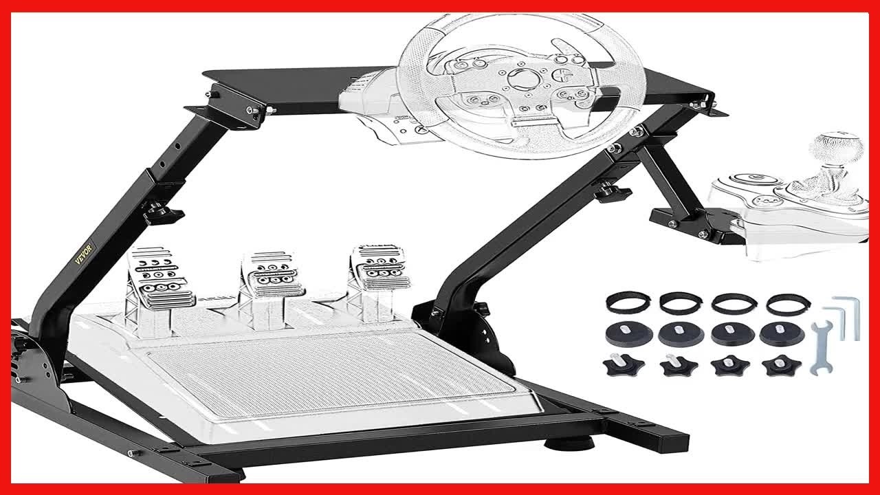 Universal Adjustable Racing Wheel Stand for Ultimate Driving Comfort