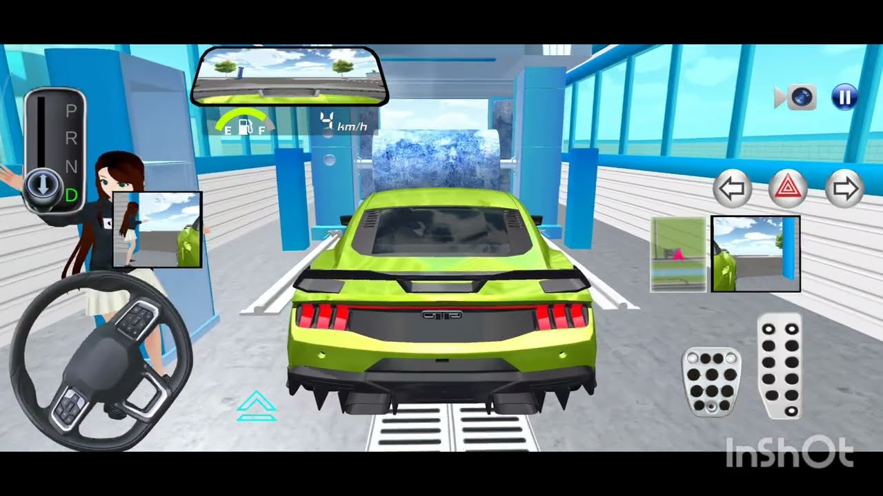 New Black Mustang ready to racing || Refueling the mid highway ! 3d driving class android gameplay