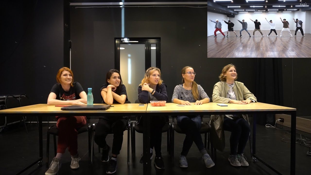 K-pop cover dancers react to BTS - IDOL (Coffee dance team) [ENG SUB]