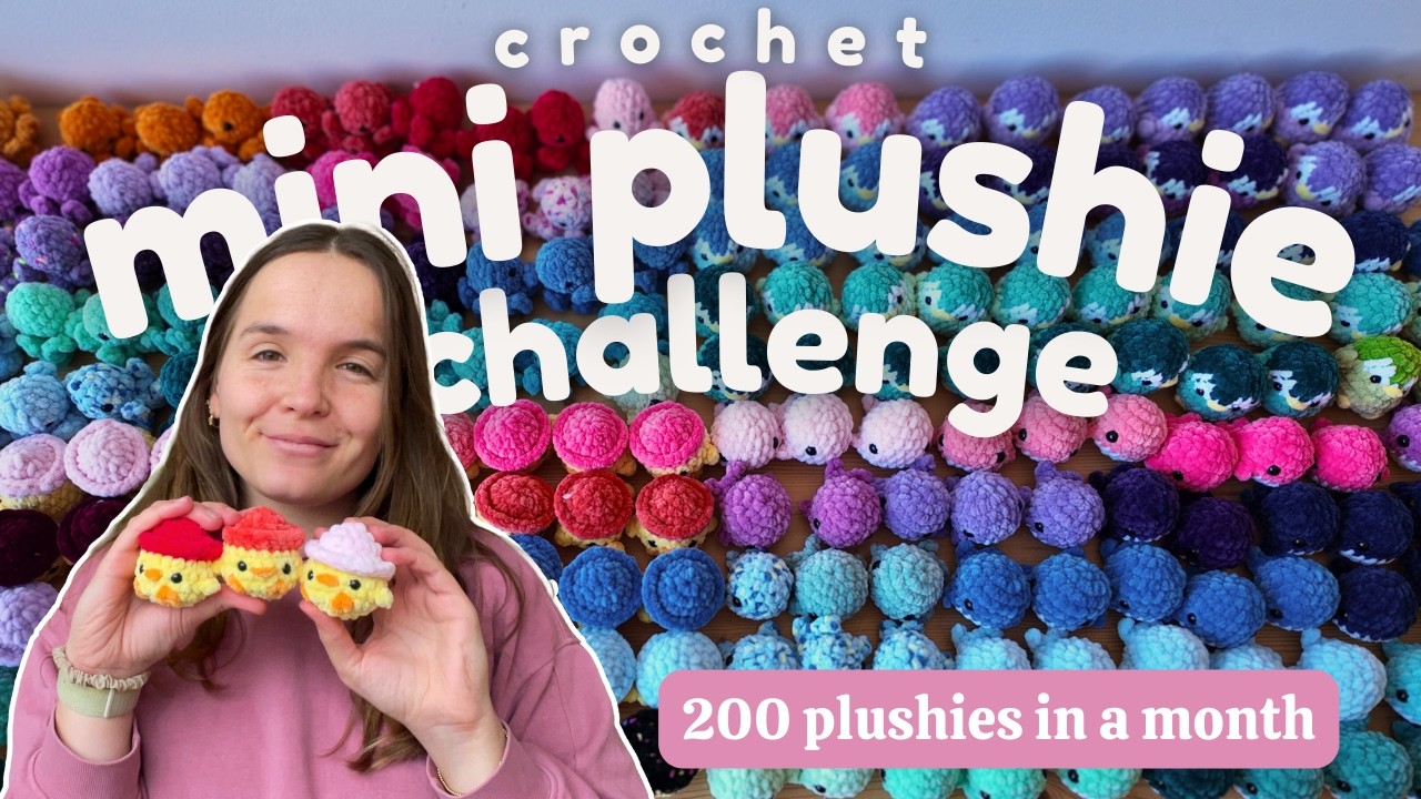 I Actually Made 200 Mini Plushies in 28 Days! 🧸 Crochet market prep vlog | Mini plushie challenge