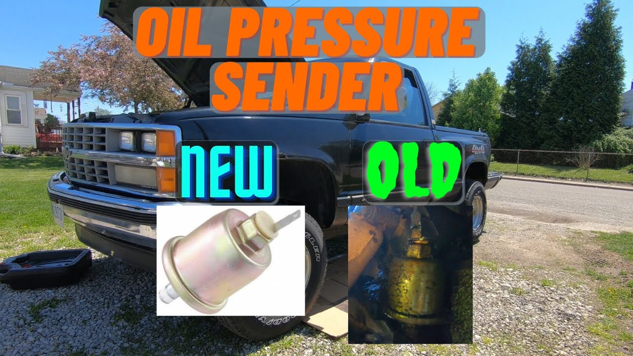 Bad/Leaking Oil Pres. Gauge Sender Replacement 89 Chevy 1500 How-To