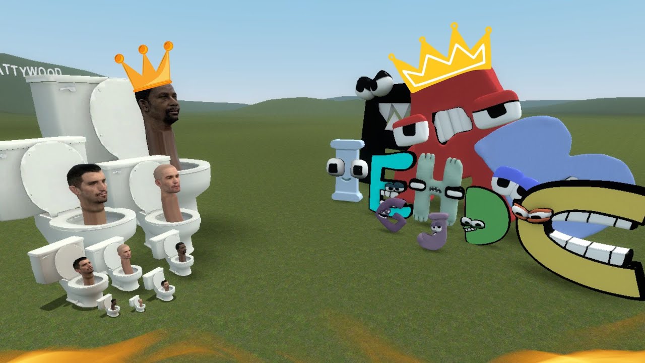 ALPHABET LORE VS SKIBIDI TOILET FAMILY NEXTBOT BATTLE ROYALE in GMOD