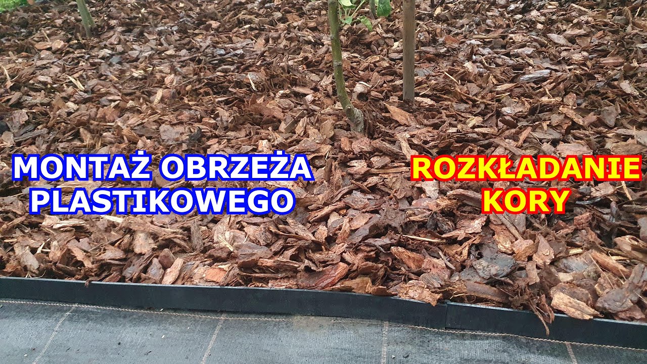 Montaż Obrzeża Plastikowego i Rozkładanie Kory
