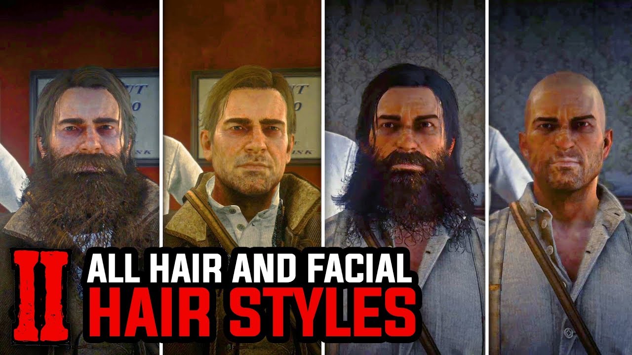 All Max Growth Hair and Facial Hair Styles (Arthur and John) - Red Dead Redemption 2