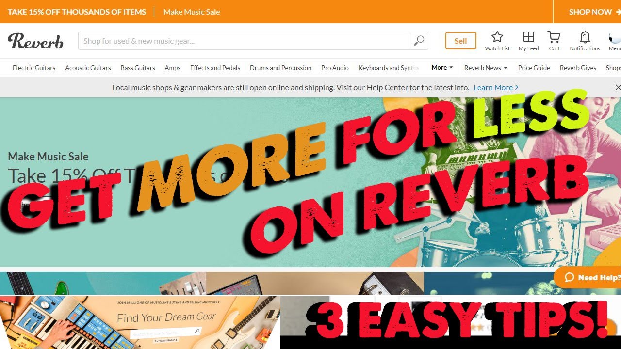 3 Quick Tips To Find The Best Deals on REVERB