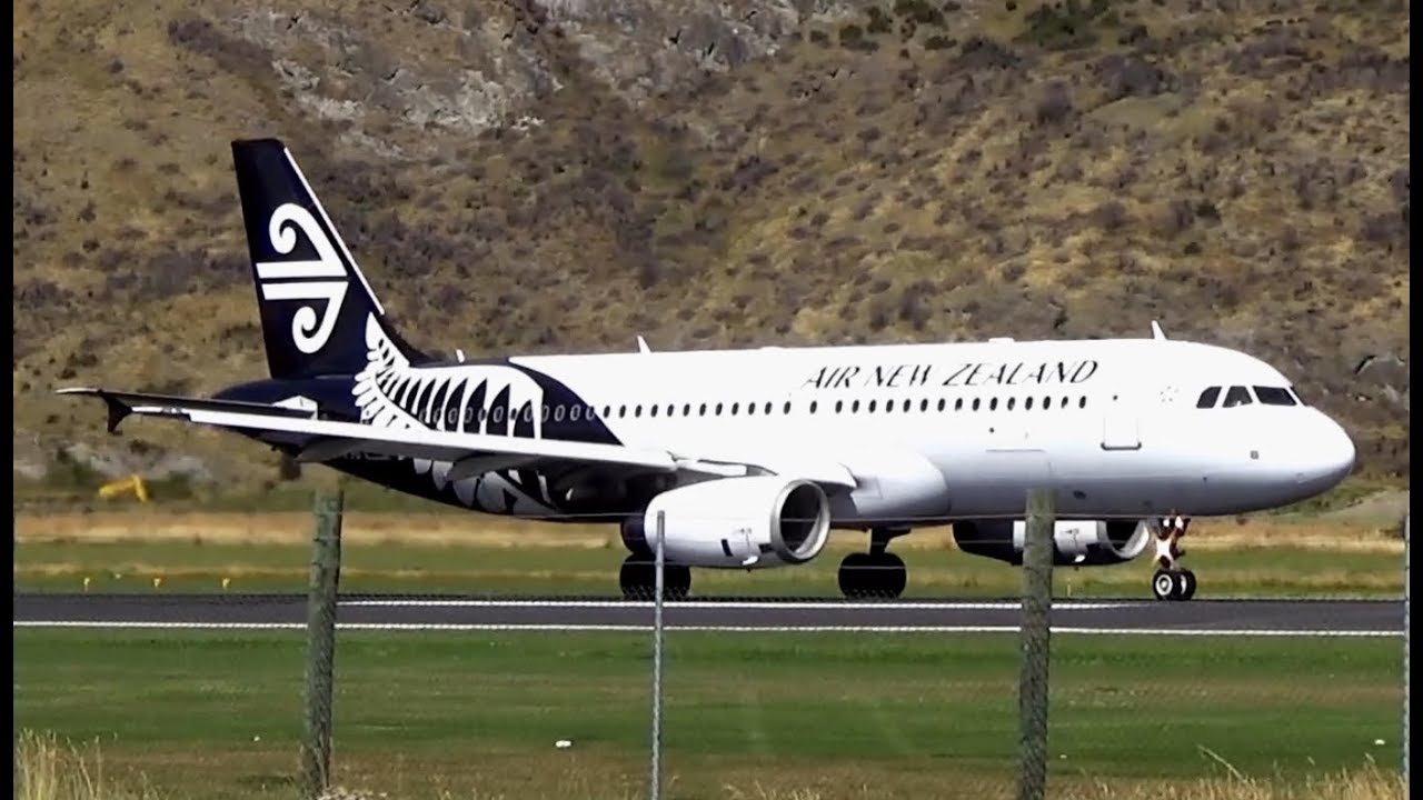 Air New Zealand A320 Takeoff Queenstown Aiport || ZK-OJD