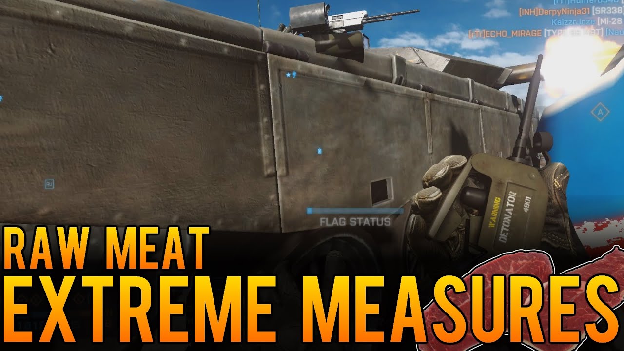 Raw Meat - Extreme Measures - Hardcore SRR-61 Golmud Railway Battlefield 4 (BF4) Gameplay