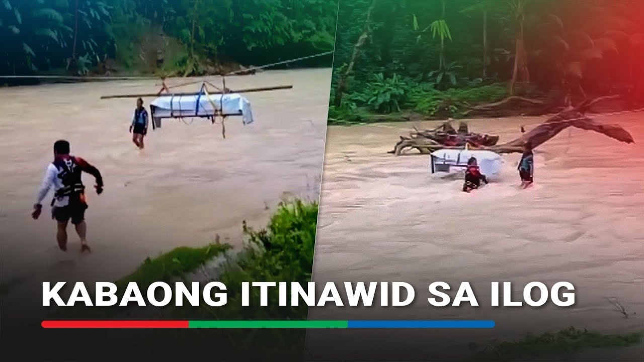 Labi ng residente itinawid sa rumaragasang ilog sa Hilongos, Leyte | ABS-CBN News