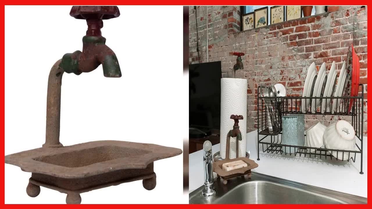 Add Vintage Charm with This Industrial Faucet Soap Holder