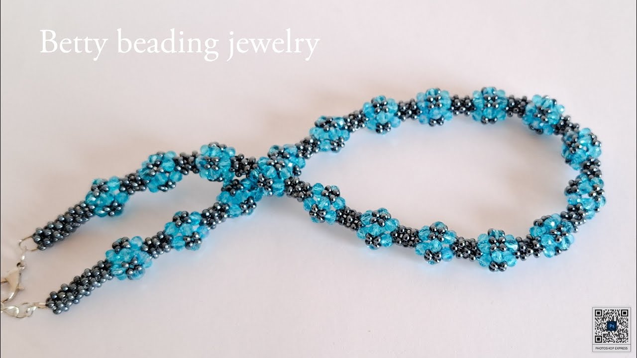 Easy to make  beaded cubic model for a set .How to make beaded necklace? beading tutorial