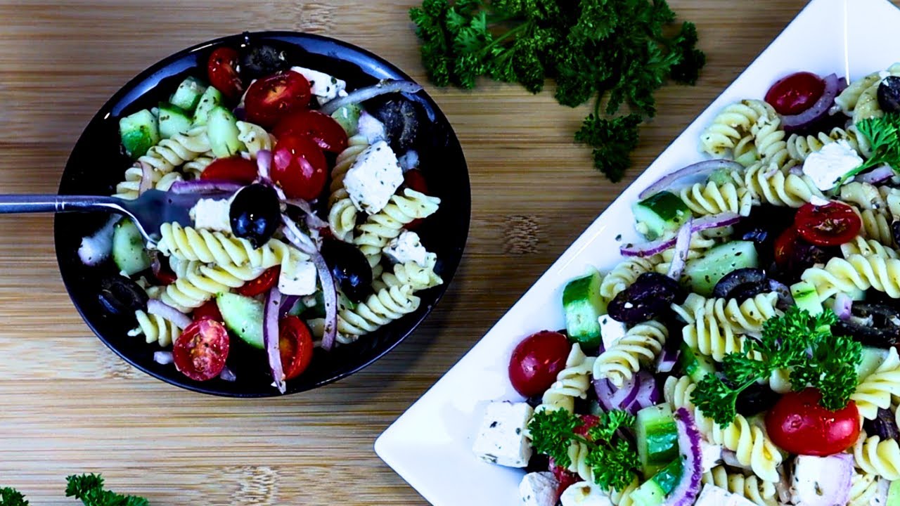 Лучший рецепт средиземноморского салата с макаронами / Вкусный греческий салат с макаронами