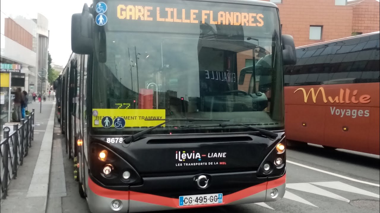 ilevia Irisbus citélis 18 GNC 8678 keolis nord relais tramway ligne R
