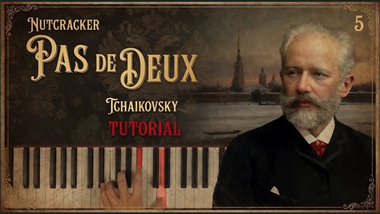 PAS DE DEUX from 'The Nutcracker' by Tchaikovsky | Piano Tutorial (Part 1) Slow, Detailed