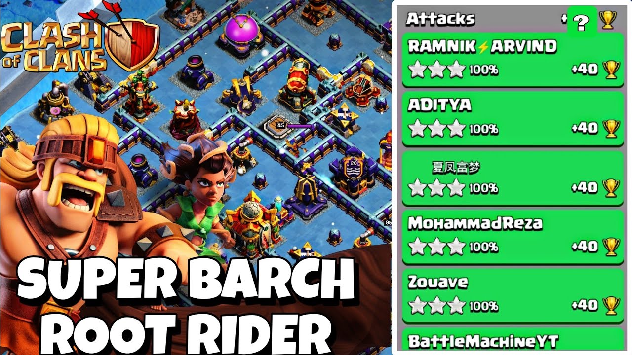 COC SUPER BARCH ROOT RIDER STRATEGY 🔴 LEGEND LEAGUE LIVE ATTACK 🔴 JANUARY SEASON