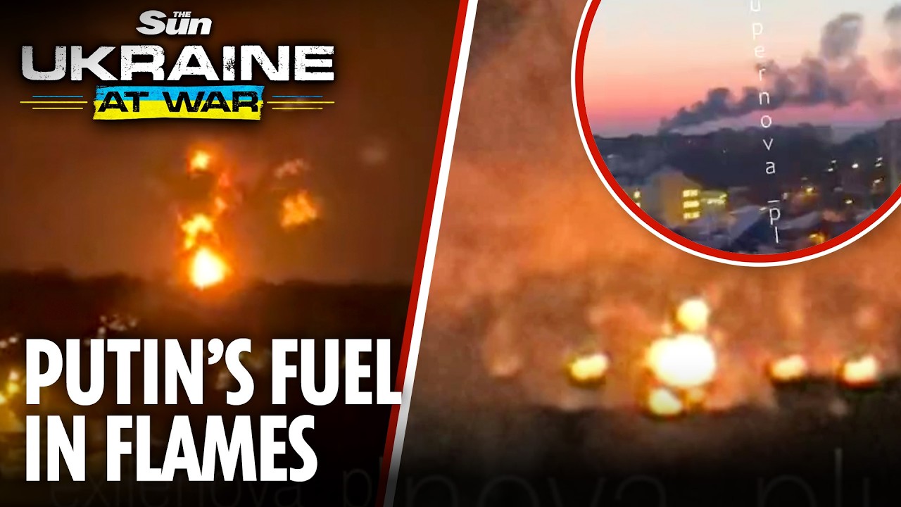 Ukraine OBLITERATES one of Putin’s largest fuel depots sparking massive fire in Penza