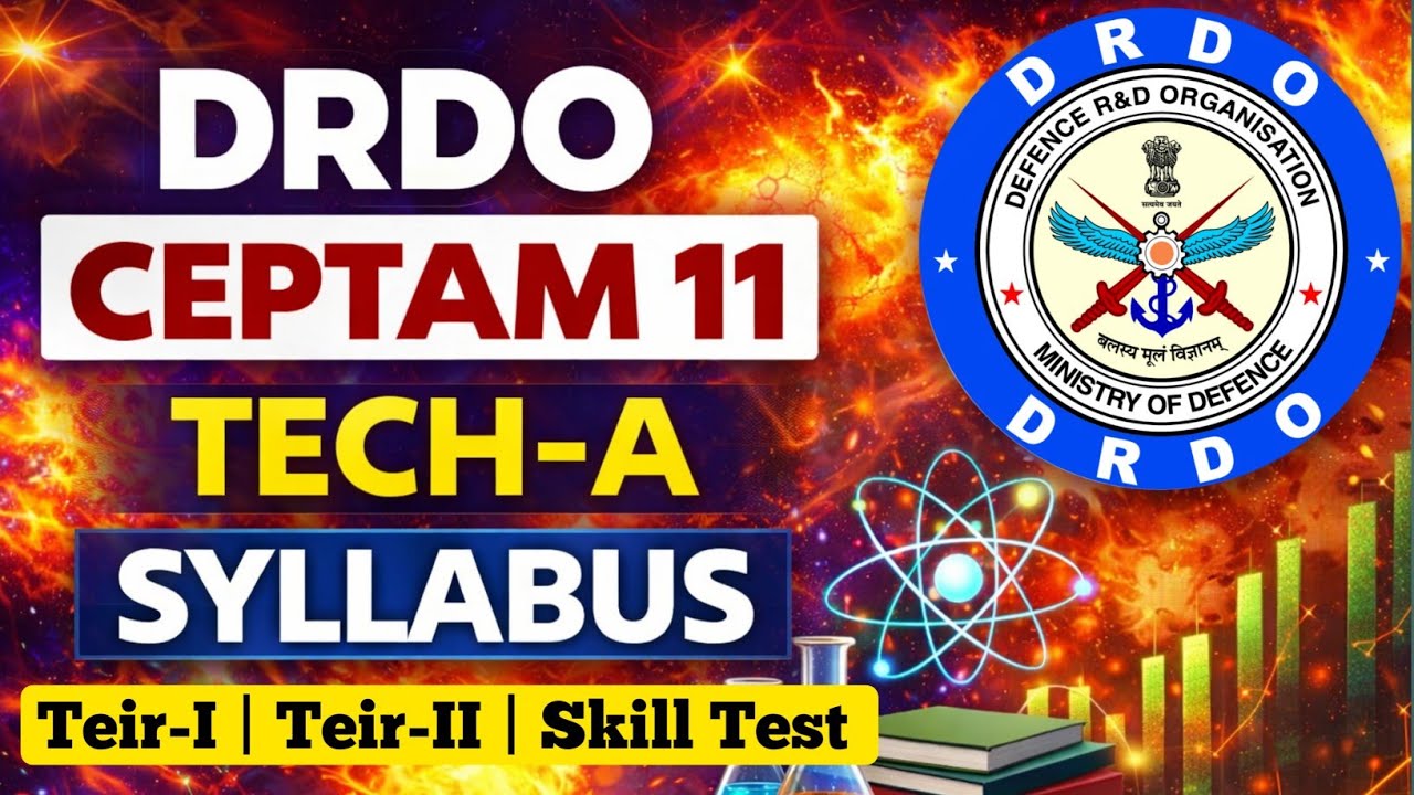 DRDO CEPTAM-11 Technician-A Syllabus 2026 | Tier-I, Tier-II & Trade Test Explained | DRDO #drdo