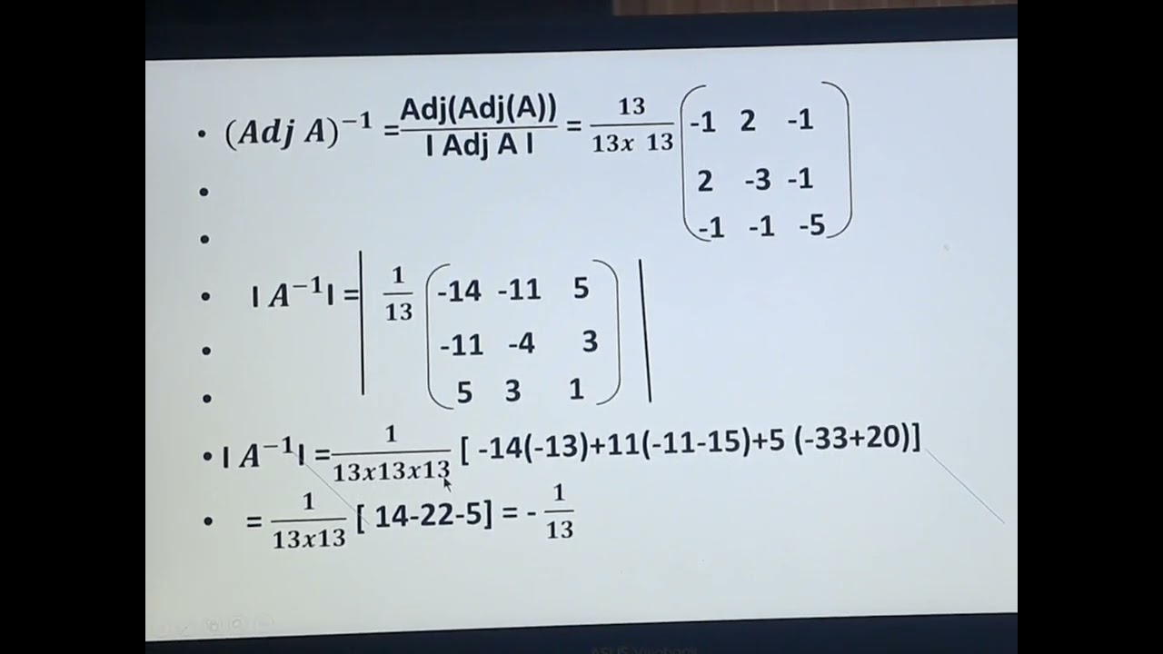 #Important example on INVERSE MATRIX#Class-12#Determinant 42