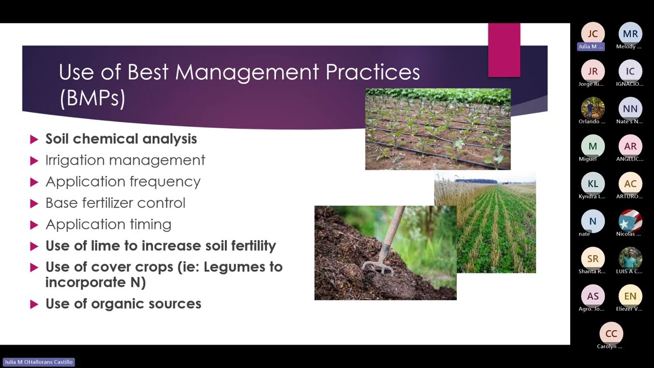 Soil management practices under organic agriculture production system