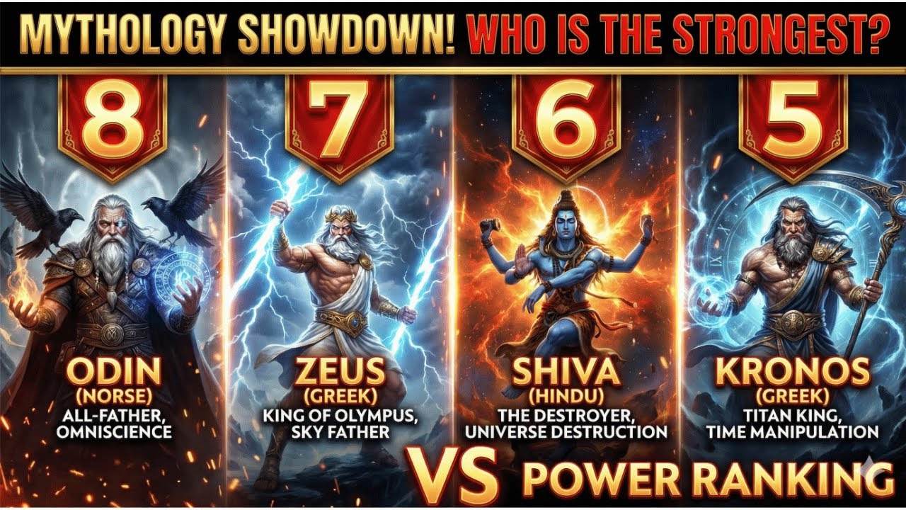50 Mythological Gods & Monsters RANKED (Weakest to Strongest)