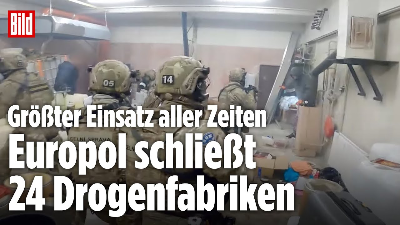 EUROPOL-SCHLAG: Größter Einsatz aller Zeiten gegen synthetische Drogen – 85 Festnahmen