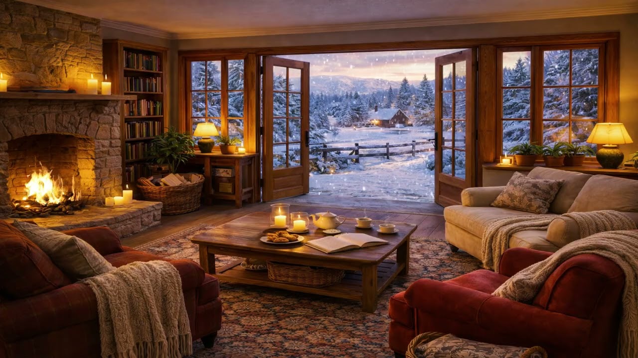 Piano Music Accompanied By Jazz Fireplace Ambience 🎵 Deep Unwind And Rest 🔥 Jazz Piano Fireplace