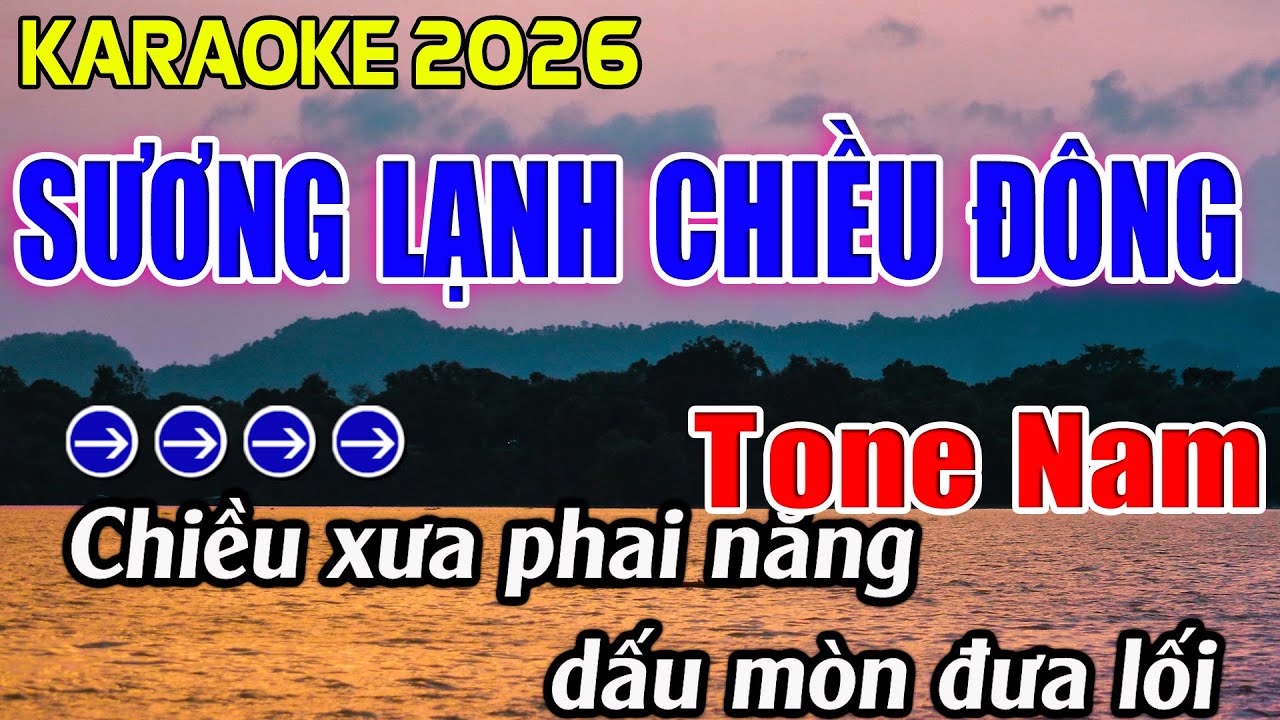 Sương Lạnh Chiều Đông Karaoke Tone Nam Karaoke Hoàng Giang 62