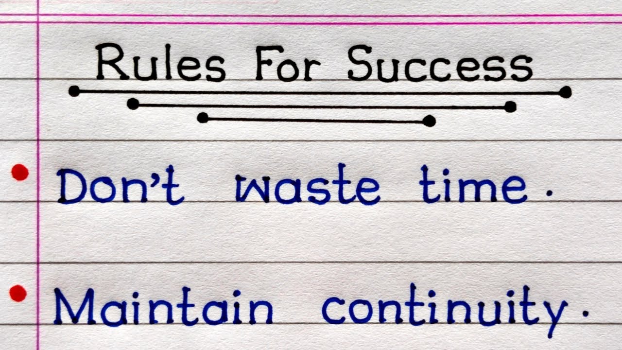 Rules For Success | 15 Rules For Success In Life |