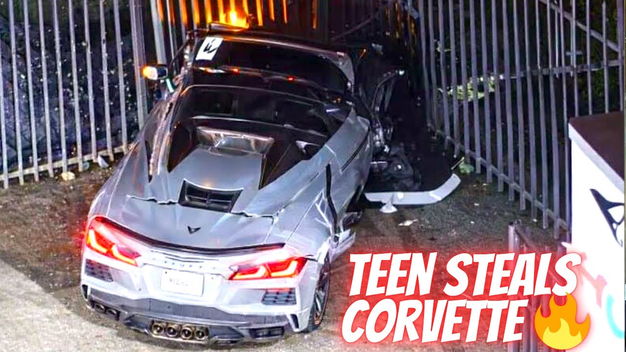 16-Year-Old Steals Corvette, Crashes Minutes Later - Bad drivers & Driving fails #1486